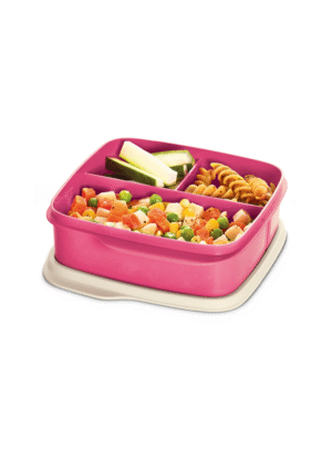 Contenedor Para Lunch C/ 3 Divisiones Tupperware Rosa