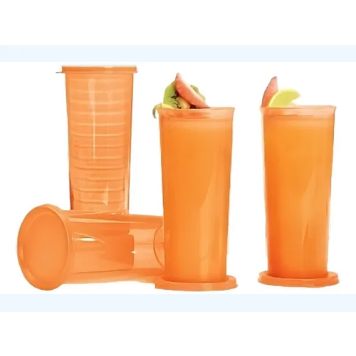 Set 4 Vasos Maravilla Naranjas 470ml C/u Tupperware